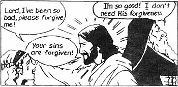 Jesus forgiving a sinful woman