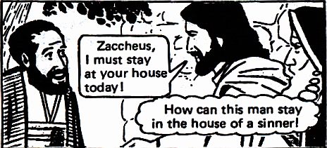 Jesus asks Zaccheus for lodging