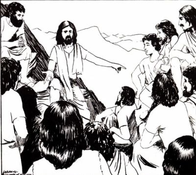 Jesus teaching His disciples