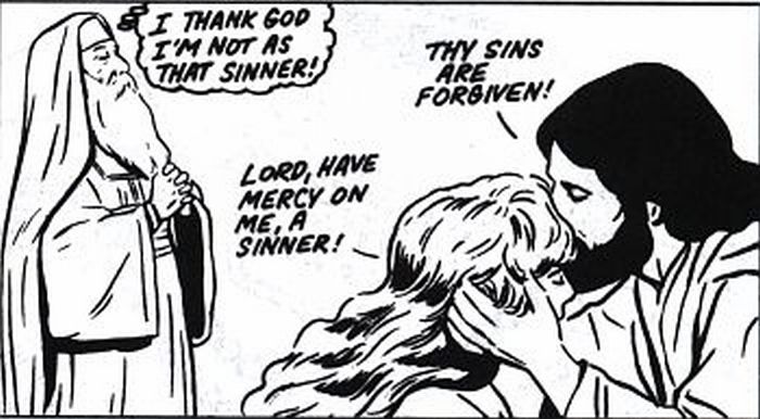 Jesus loving a harlot.