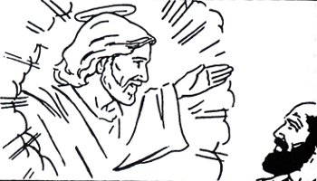 Jesus instructing the Apostle Paul.
